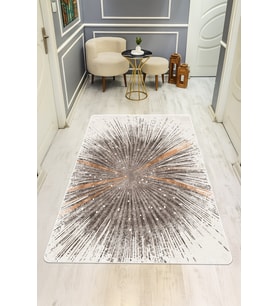 Modern Desenli Dijital Baskı Kaymaz Taban Halı H0216