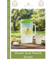 #Sürahi Mutfak Pratik Estetik Hafif Ergonomik Sap Geniş Hacim Şeffaf İçecek Oval Plastik Sürahi