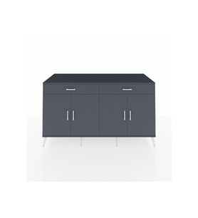 Kronos Konsol 4 Raflı 2 Çekmeceli 4 Kapaklı 176x59x99 Antrasit-Antrasit