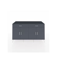 Kronos Konsol 4 Raflı 2 Çekmeceli 4 Kapaklı 176x59x99 Antrasit-Antrasit