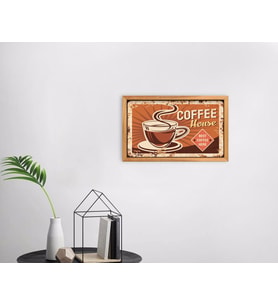 BK Home Coffee Tasarımlı Dekoratif Retro Ahşap Tablo-32