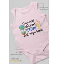 Teyzeye Özel Sıfır Kollu Bebek Zıbını %100 Pamuk