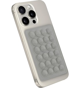 Güçlü Yapışkanlı Silikon Vantuzlu Telefon Tutucu – Kılıf Arkasına Yapışan Telefon Tutucu, Octo, iPhone ve Android Cihazlarla Uyumlu, Selfie ve Video için Eller Serbest Kullanım - Gri