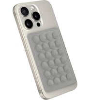 Güçlü Yapışkanlı Silikon Vantuzlu Telefon Tutucu – Kılıf Arkasına Yapışan Telefon Tutucu, Octo, iPhone ve Android Cihazlarla Uyumlu, Selfie ve Video için Eller Serbest Kullanım - Gri