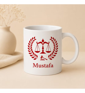 Kişiye Özel Avukat Kupası İsim Baskılı Hukukçu, Hakim ve Savcı Hediyesi Kupa Bardak