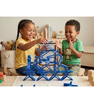 Akrobat Denge Oyunu - Montessori Eğitici Koordinasyon Geliştirici Oyuncak Kulesi Seti (Mavi)