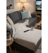 Yumuşak Örgü Battaniye Düz 130x170 cm Vizon  Tek Kişilik TV Battaniyesi – Dekoratif ve Hafif