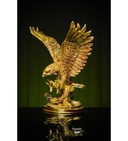 Narçiçeği Takı ve Hediyelik Eşya Özel Tasarım Büyük Boy Dekoratif Kartal Altın Heykel Biblo (Gold)