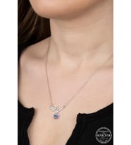 SWAROVSKİ TAŞLI  ZİRCONİA RİTİM 925 AYAR GÜMÜŞ KOLYE