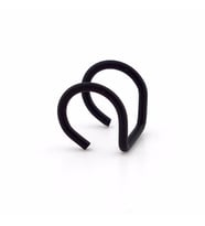 MAT SİYAH RENKLİ EARCUFF KULAK KELEPÇESİ HELİX SARMAL EX082