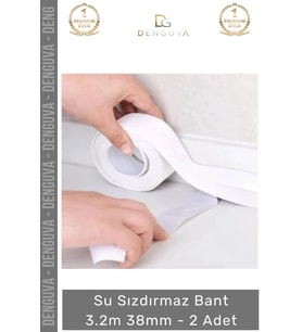 #Bant Mutfak Banyo Lavabo Küvet Kenar Koruyucu Beyaz Esnek Su Sızdırmaz Bant 32m 38mm - 2 Adet