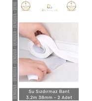 #Bant Mutfak Banyo Lavabo Küvet Kenar Koruyucu Beyaz Esnek Su Sızdırmaz Bant 32m 38mm - 2 Adet