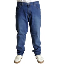 Mode XL Erkek Kot Pantolon Klasik 5Cep Deep Royal Blue 22932 Koyu Mavi