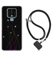 Tecno Camon 16 18P Pova Kılıf Boyun Askılı Silikon Line Planet 1736