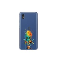 Samsung Galaxy A01 Core ile uyumlu Splash ahtapot tasarımlı şeffaf silikon kılıf