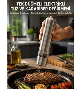 Elektrikli Baharat Öğütme Cihazı Ergonomik Şeffaf Gövde Yeni Nesil