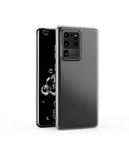 Galaxy S20 Ultra Kılıf İnce ve Esnek Şeffaf Süper Silikon (Renksiz)