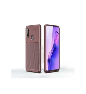Oppo A31 Uyumlu Kılıf Zore Negro Silikon Kapak (Kahverengi)