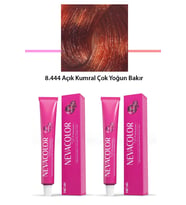 2 li Set Premium 8.444 Açık Kumral Çok Yoğun Bakır - Kalıcı Krem Saç Boyası 2 X 50 g Tüp