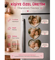 3 Kalpli Babaanne Torun Fotoğraf Magneti Kişiselleştirilebilir Sevgi Dolu Anı Hediyesi