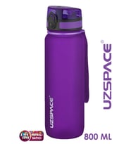 Uzspace  800 ml -Yeni Ebat-Boy 25 cm-Tritan Su Matarası Bpa Koku Sızdırma Yok -3053a (Mor)