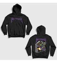 Presmono Unisex Siyah Metallica V2 Cincinnati Print Brandon Heart Sırt Baskılı Kapüşonlu Sweatshirt 517347tt