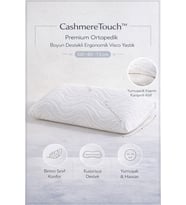 CashmereTouch™ Premium Ortopedik Boyun Destekli Ergonomik Visco Yastık 60*40*13 cm (Doğal Beyaz)