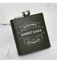 Otantik İsme Özel Çelik İçki Matarası 6 Oz Yeşil