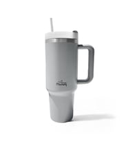 Any Morning Vaha 1200 ml Termos Mug, 3 Kademeli Çevirmeli  Kapak, Açık Somon SI2440217 (Düz Gri)
