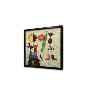 Balıkçı Joan Miro Çerçeveli Mdf Tablo