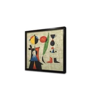 Balıkçı Joan Miro Çerçeveli Mdf Tablo