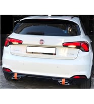 Fiat Egea HB Sport Difüzör P Black + Egzoz Ucu Kromlar 2015 2016 2017 2018 2019 2020 2021