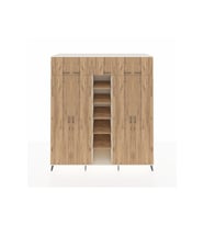 Kronos Dolap 12 Raflı 9 Kapaklı 2 Askılı 220x59x243 Aytaşı-Çam/Çam