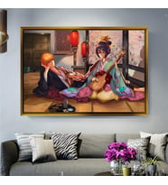 Altın Çerçeveli dekoratif tablo l919 (Gold)