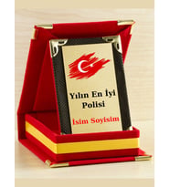 Yılın En İyi Polisi Plaketi - Polis Günü Plaketi ( Mini Plaket )
