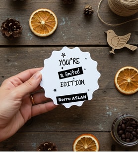 Kişiye Özel You Are a Limited Edition Bardak Altlığı Doğum Günü Hediyesi (Bej)