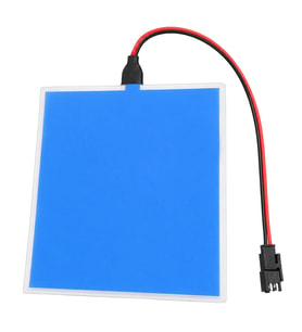 Powermaster PM-37724 100x100mm Elektrominesans (EL) 3V Led Panel Mavi Aydınlatmalı Esnek Yapı