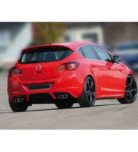 Opel Astra Uyumlu J Hatchback Irmscher (2010-2012) Arka Tampon Eki - Difüzör (Plastik) (Karışık)