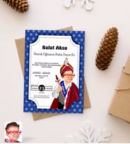 BK Gift Kişiye Özel Karikatürlü Sünnet Düğün Davetiyesi Model 2 (100 adet)