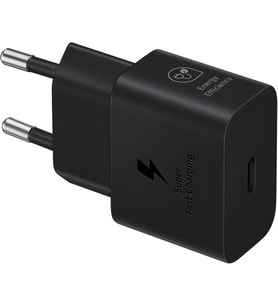 Hızlı şarj adaptörü, enerji tasarruflu şarj cihazı, USB-C veri kablosu, 25 Watt, siyah, EP-T2510X