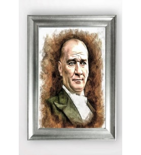 Gümüş Çerçeveli Atatürk Tablo cv834