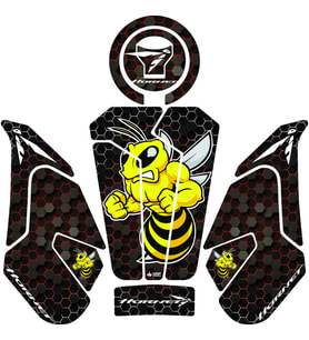 Grippatch Honda Hornet 750 (2025) ile Uyumlu 13 Parça Renkli Tank Pad Set GC42-1
