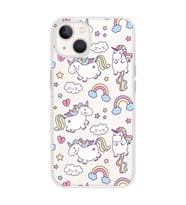 Iphone 14 Uyumlu Unicorn Tasarımlı Şeffaf Telefon Kılıfı