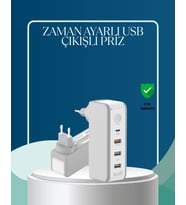 30W Type C Şarj Cihazı Zamanlayıcılı Çok Portlu Tasarım