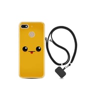 General Mobile Gm8 Go Uyumlu Kılıf Resimli Desenli Silikon Boyun Askılı Yellow Sweet 1817