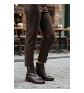 Ayakmod Premium 21893-1 Z Siyah Kadın Bot (KAHVE)