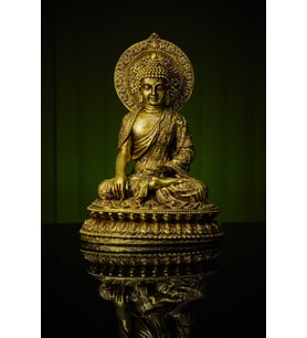 Narçiçeği Özel Tasarım Sidarta Gothama -Buda- Buddha Altın Heykel Biblo