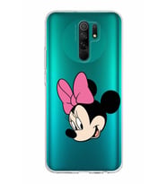 Xiaomi Redmi 9 Uyumlu Kapak Minnie Mouse Tasarımlı Şeffaf Silikon Kılıf