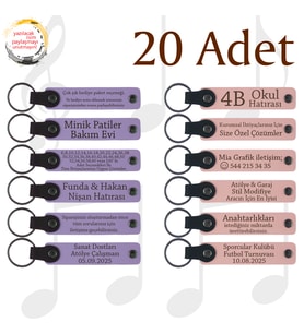 M Menekşe & Yavru Ağzı, 20’li Set, Kişiye Özel Anahtarlık, Kına Gecesi Misafirlerine Anlamlı Hediye