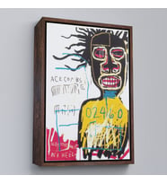 Çerçeveli Jean Michel Basquiat'ın Kendi Portresi Kanvas Tablo (Siyah)